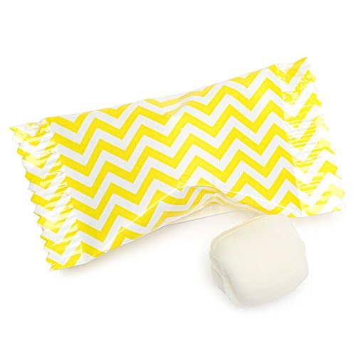ButterMints 100 Count Wrapped in Yellow Chevron Style Candy Wrapper - Mint Candy