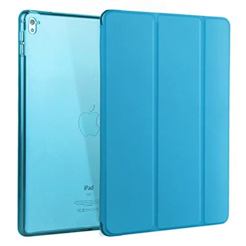 iPad Pro 9.7 Case, Seetru Transparent Back Ultra Slim Light Weight Auto Wake Up &amp; Auto Sleep Smart Stand Cover Tri-fold Protective PU Leather Case for iPad Pro 9.7 inch - Blue