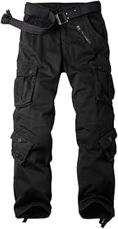 Men's Casual Military Cargo Pants, 8 Pockets Work Combat Outdoor Trousers