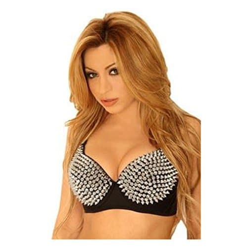 Bra Top Spike Medium/Large Black, Black, Size Medium