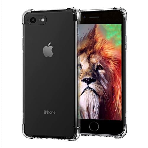 iPhone 7 Case, iPhone 8 Case, Portin iPhone 7 Cover Crystal Clear Shock Absorption Durable TPU Bumper Protection Super Slim Soft TPU Cover Case for iPhone 7 (2016)/iPhone 8 (2017) (Transparent)