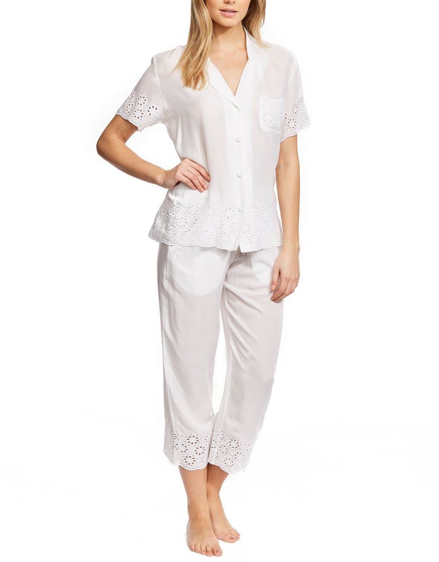 Womens Embroidered Woven Top