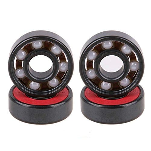 Preself 1pc/5Pcs/10Pcs 608RS Roller Skates Ceramic Ball Inline Skate Bearings (10 Pcs)