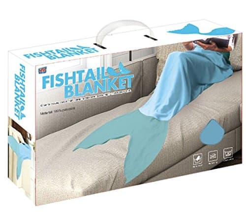 Great Inno Fishtail Blanket- (AQUA W/SEAGREEN FIN)