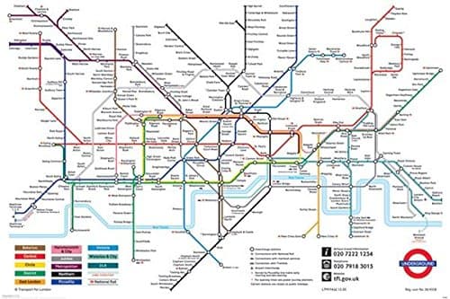 London Underground Map Poster 36x24