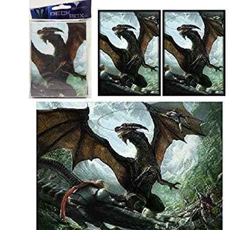 ANOTHER ROUGH DAY - DRAGON Playmat + DECK BOX + 100 Matching GLOSS Finish Sleeves (fits Magic / MTG, Pokemon Cards) by MAX PRO