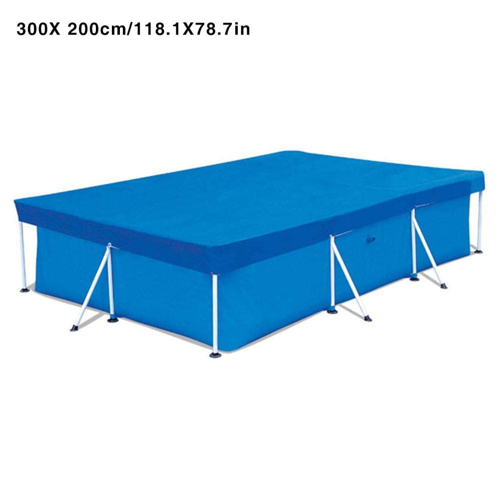 LeKing Frame Pool Cover, Rectangular Swimming Pool Cover，Swimming Pool Cover Rainproof Dust Cover - 300X200CM