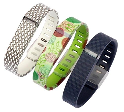 Fitbit Flex Wristband, Bixu Replacement Band for Fitbit Flex with Clasp Large Size and TPE Protective Cap 3pcs Snake