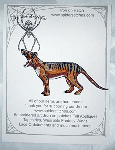 Thylacine Tasmanian Tiger Wolf Iron on Patch