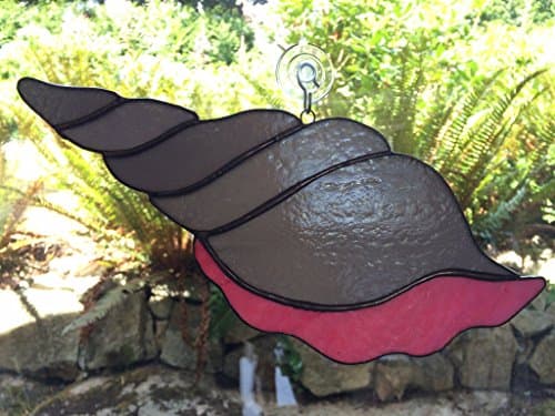 Pink and Gray Seashell Window Hanging