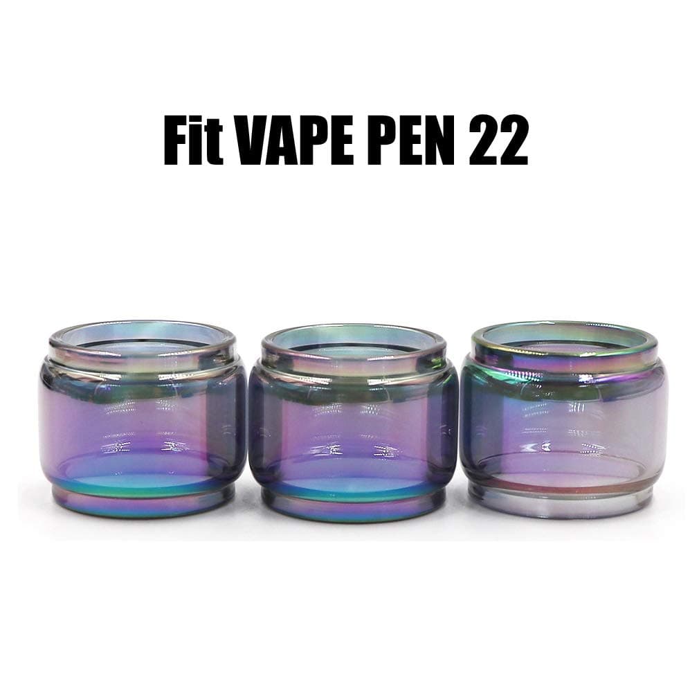 CENGLORY 3PCS Replacement V-A-P-E PEN 22 Bulb Glass Tube Glass Tubing Home Decoration (Rainbow)