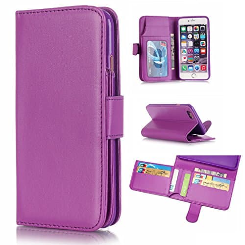 6S Plus Case,6S Plus Wallet Case, Stand Case,Flip Case for iPhone6S Plus, 6S Plus Wallet Case Cover for Apple iPhone 6/6s Plus 5,5" (Purple)