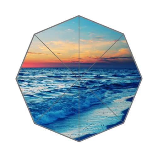 Beash Shore Night Customized Art Prints Umbrella