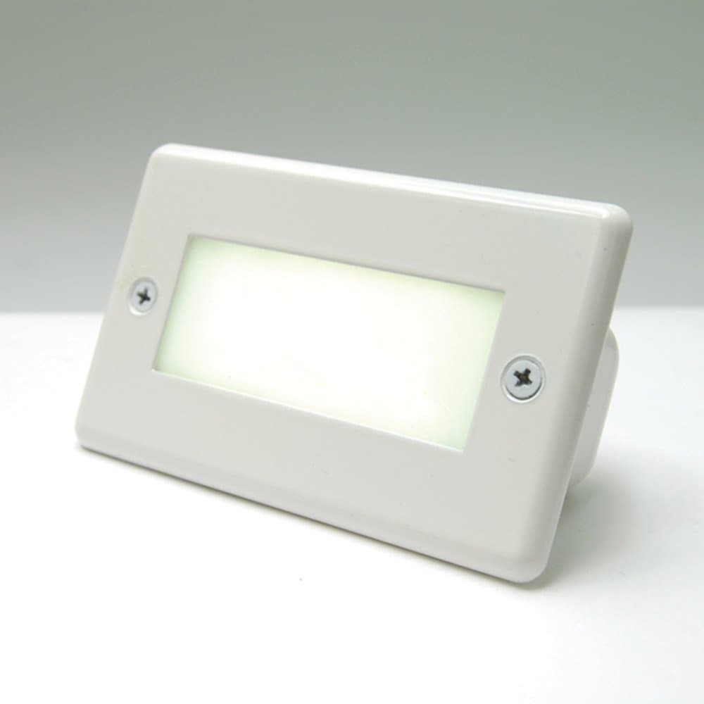 Aurora Deck Lighting Corona LED Recessed Riser Light - White