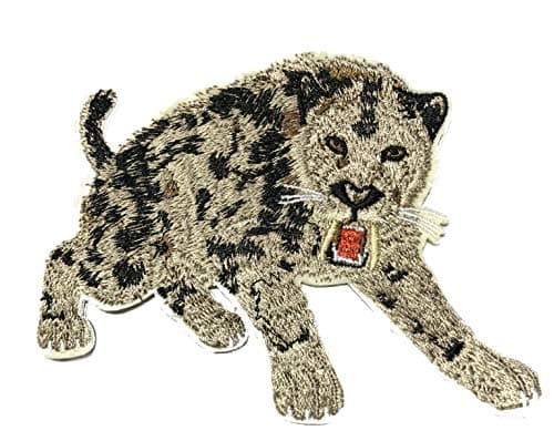 Ice Age Series Sabertooth 5" Embroidered Patch Iron or Sew-on Mammoth Bears American Lions Black Panther Tigers Mastodon Jaguars Cheetah Big Cats Emblem Badge Appliques Application Fabric Patches