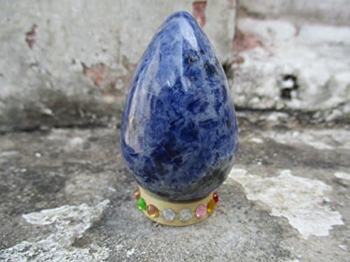 Sodalite Egg, Handmade Egg Massage Egg,Yoni eggs, Decorative Egg, Gift Egg with FREE Reiki Infused worth $30 and With FREE Gift Bag for Chakra Healing, Tantra Healing, Gemstone Healing