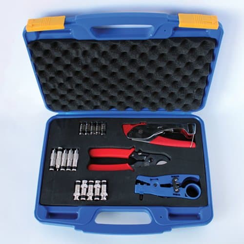 Compression Tool Kit - 518 Compression tool, stripper, cutter and connectors