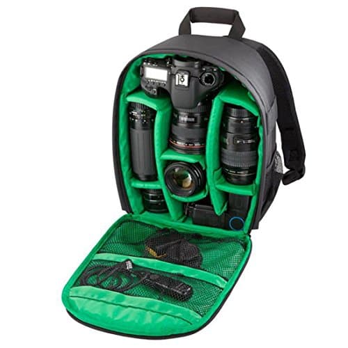 ABC Camera Backpack Bag Waterproof DSLR Case for Canon for Nikon for Sony (Green)
