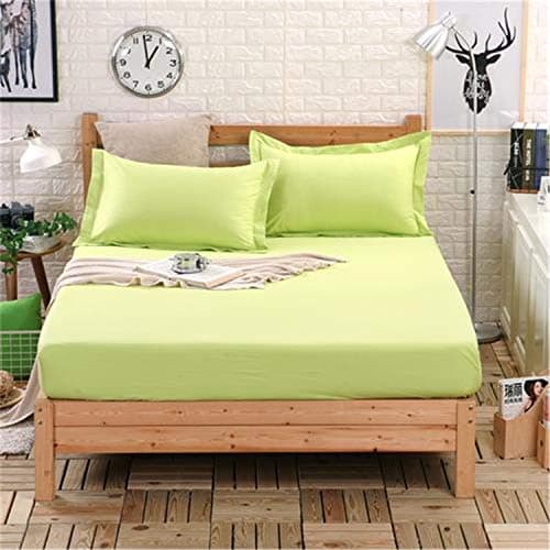 Moange Bed Sheet Fitted Sheet Bed Sheet Set Pillowcase Sabanas Cama Sheets Combed Cotton Solid Color 120/140/150/160/180X200cm Fitted Sheet 8 160cmX200cm 3pcs