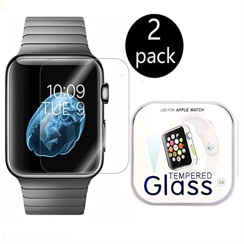 [2-Pack] Apple Watch 42mm Smart Watch Screen Protector, Xinplas [Tempered Glass] 9H Hardness, Anti-Scratch, Anti-Fingerprint