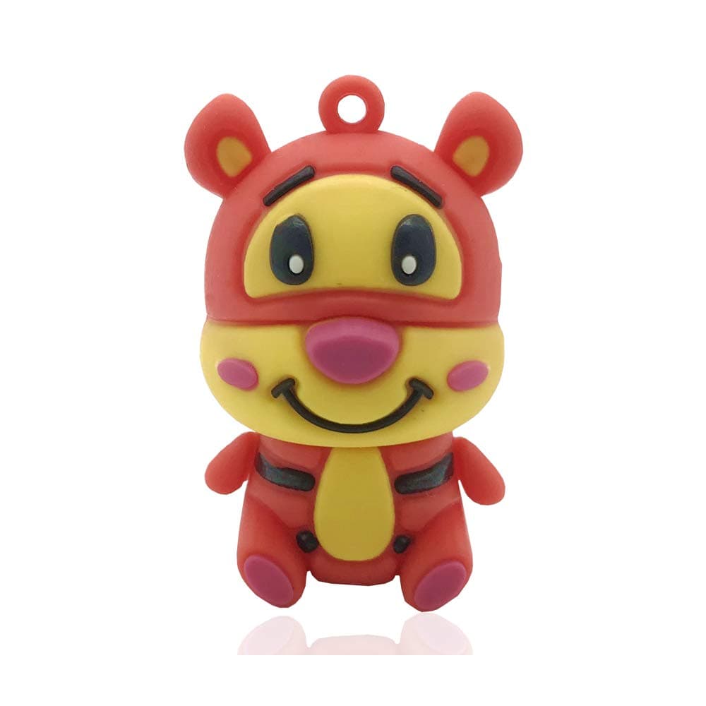 Novelty Tigger Shape Design 32GB USB 2.0 Flash Drive Cute Memory Stick Stitch Thumb Drive Data Storage Pendrive Cartoon Jump Drive Gift