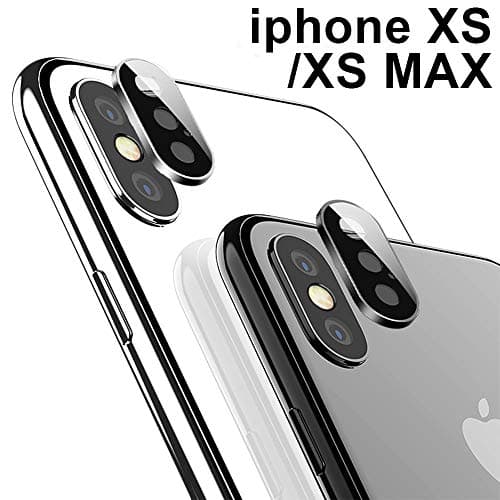 New Version Camera Lens Protector –Ultra-Thin Metal [Built-in Tempered Glass] Rear Camera Lens Screen Protective Cover Compatible with iPhone Xs/XS MAX(2019, Black)