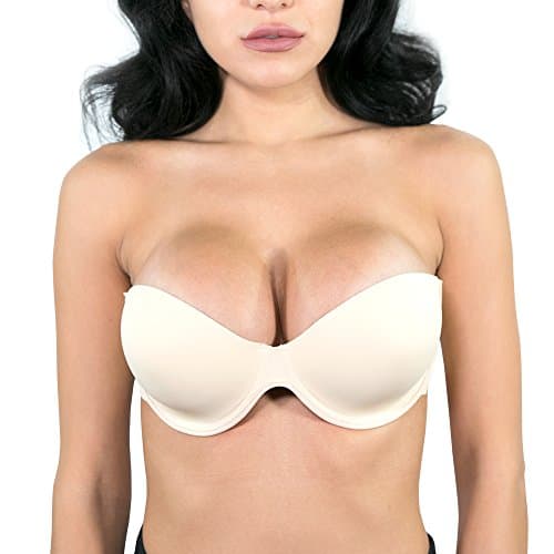 The Perfect Sculpt Underwire Strapless Bra (E, Beige)