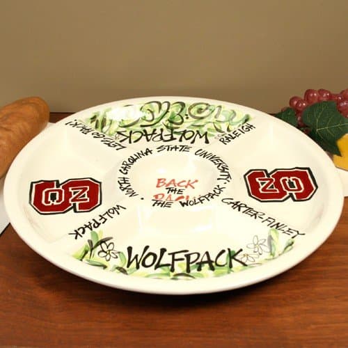 NCAA North Carolina State Wolfpack Ceramic Veggie Tray