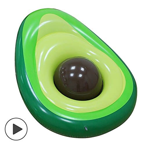 DMGF Inflatable Swim Ring Avocado Float Rapid Valves With Beach Ball Summer Outdoor Giant Swiming Loungers Water Sport Party Floats Toy Adults Kids