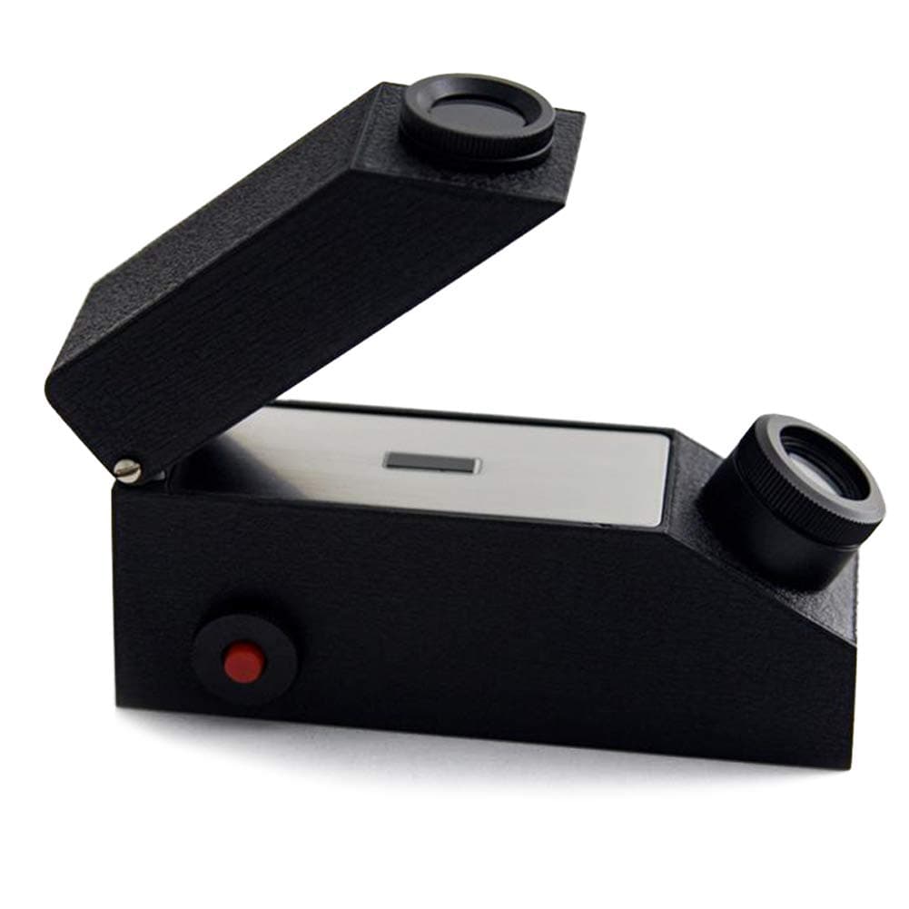 Momokoi Refractometer,Gem Instrument Gem Tool Refractometer Diamond Detector External with Light Source Measurement range 1.30-1.81RI
