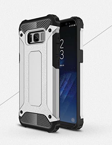 Slim Armor Galaxy S8 Plus Case with Cool Design and Shockproof and Rugged Bumper Construction (Silver)