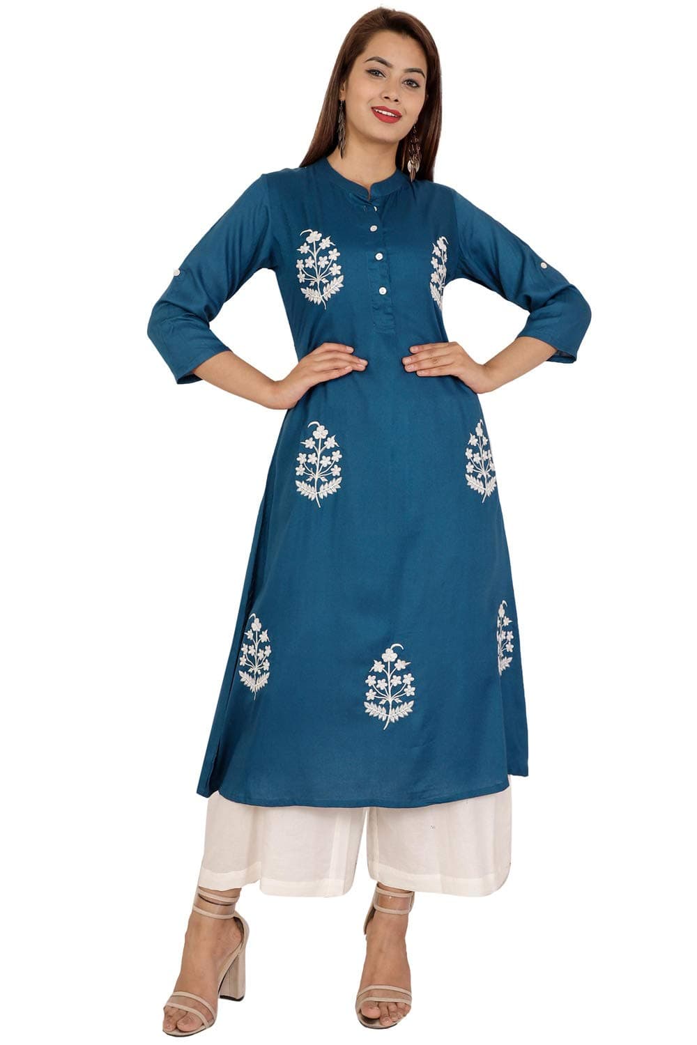 Bright Cotton Women's Rayon Regular Kurta