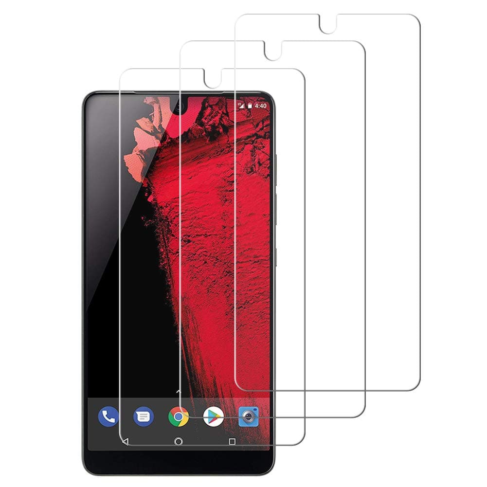 YXGS [3Pack] Essential Phone PH-1 Screen Protector, 3D Full Coverage 0.3mm 9H Hardness Tempered Glass Clear Screen Protector for Essential phone PH-1