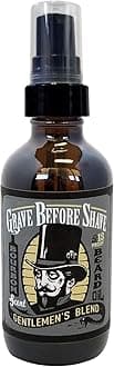 Grave Before Shave™ Gentlemen's Blend Beard Oil (Bourbon/Sandal Wood Scent) 4 oz. BIG BOTTLE