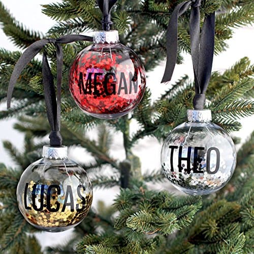 Personalized Glitter Name Bauble
