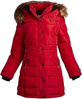 Canada Weather Gear Women's Heavyweight Long Length Bubble Puffer Jacket