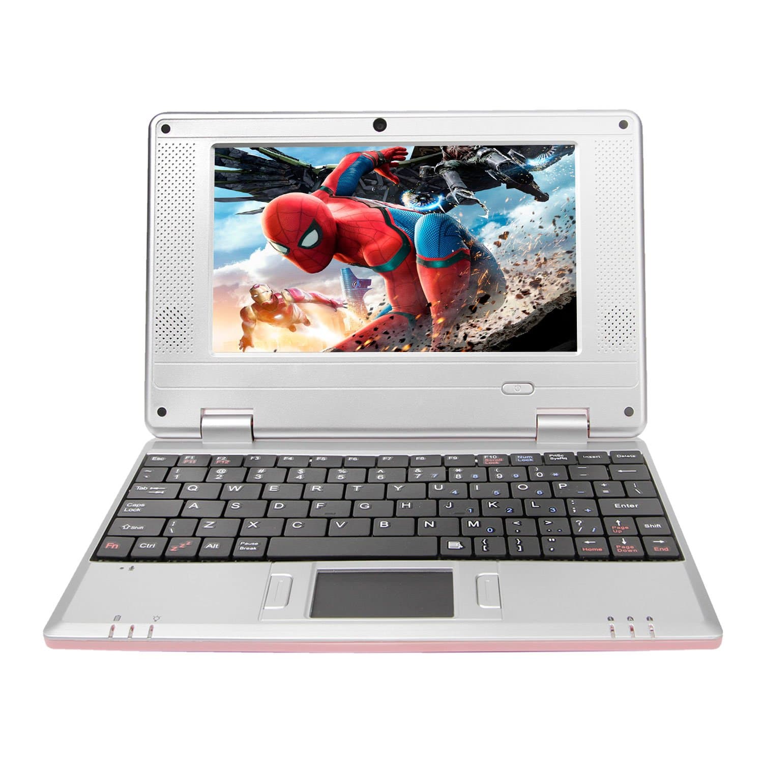 Macoku 7" Mini Notebook Laptop Netbook Android 4.4 Cortex-A9 1.2ghz WiFi Tablet Pc, 2 USB Ports, Sd Card Slot, Hdmi Port to Connect with Tv - Pink