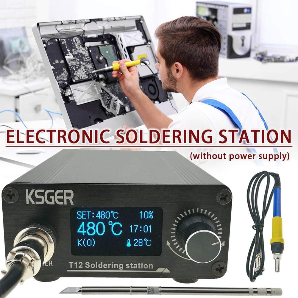 Funihut electronics Soldering Station Digital Temperature Controller Soldering Iron Rods T12-K B2 BC2 D24 Electrocautery Apparatus KSGER T12 V3.0 STM32 OLED Soldering Station