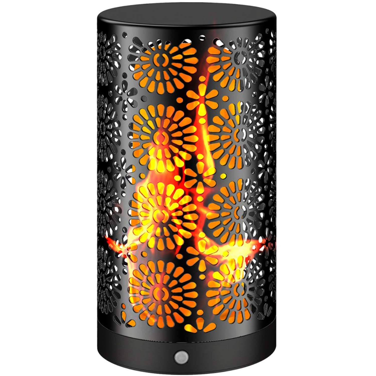 Flame Effect LED Light with Gravity Sensing and Magnetic Flickering Lights IP65 Waterproof Dancing Bulb Decoration for Bar Hotel Kids Bedside Lamp【Rechargeable】(1 Pack)