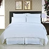 8-Piece Bedding 1200 Thread Count Down Alternative Comforter (White, Queen)