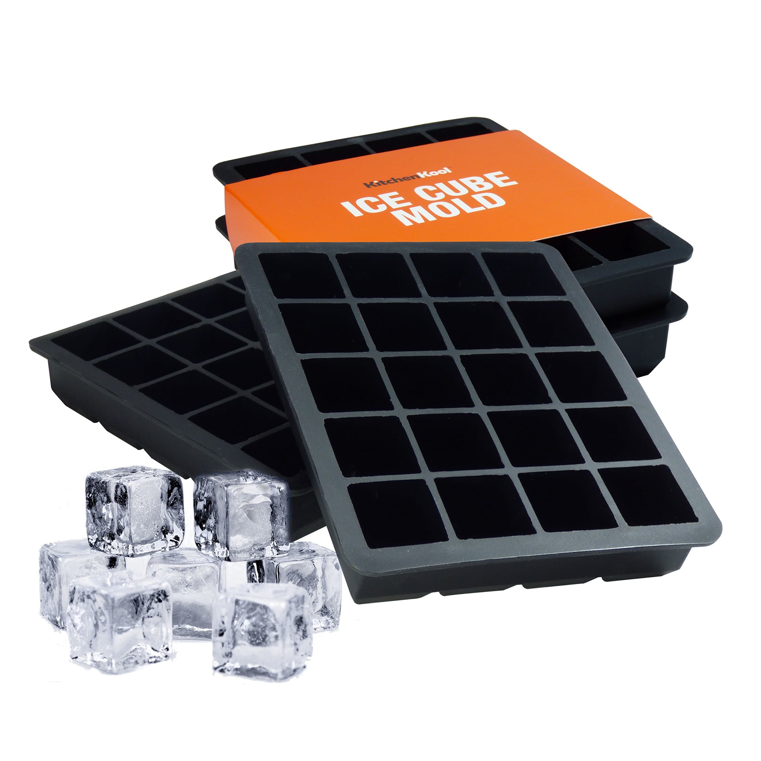 KitchenKool Ice Cube Mold Tray, 20 Cavity, Keep Your Drink Chilled For Hours Without Diluting It, Set of 2