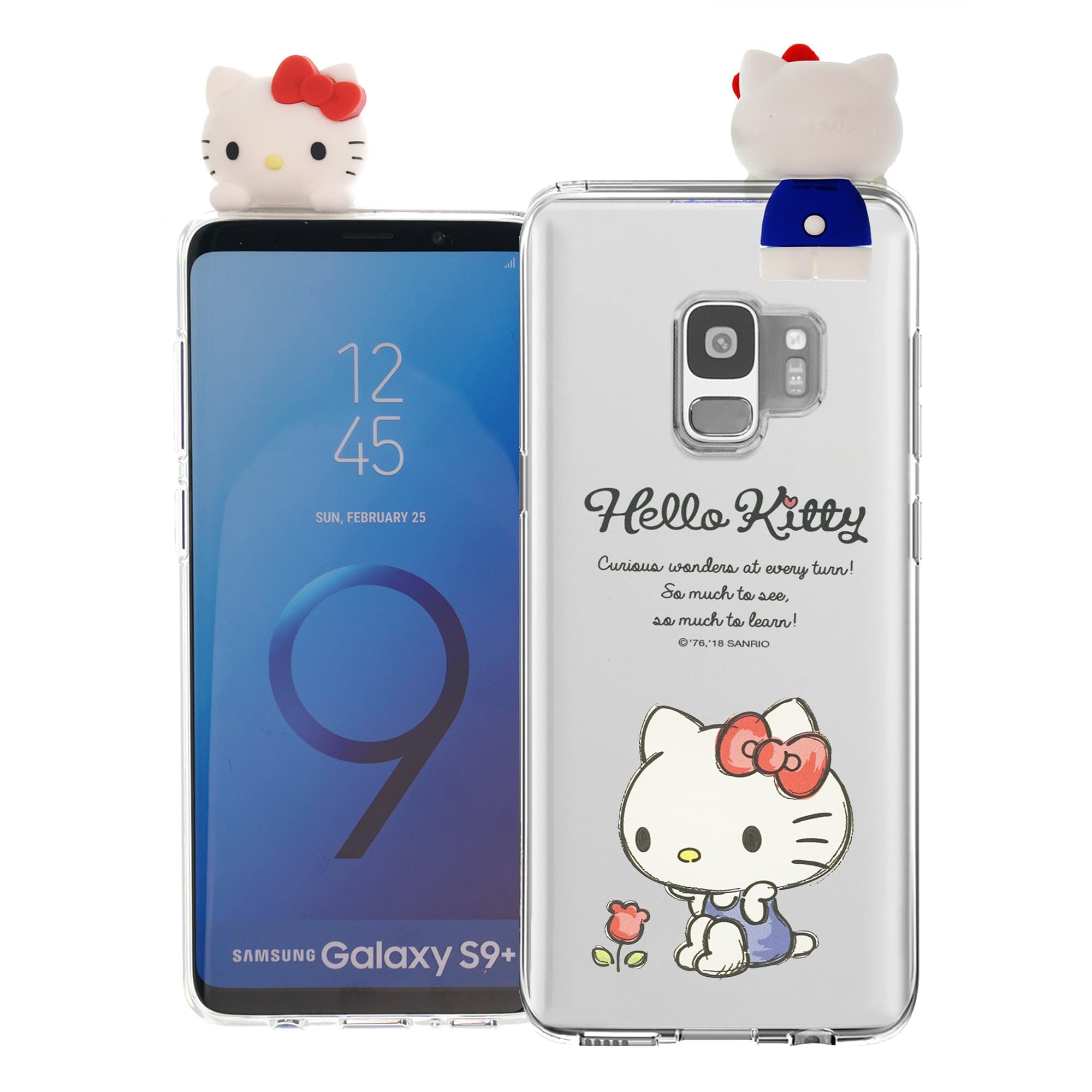 Galaxy S9 Plus Case Hello Kitty Cute Figure Doll Clear Jelly Cover for [ Samsung Galaxy S9 Plus ] Case - Figure Hello Kitty Sitting