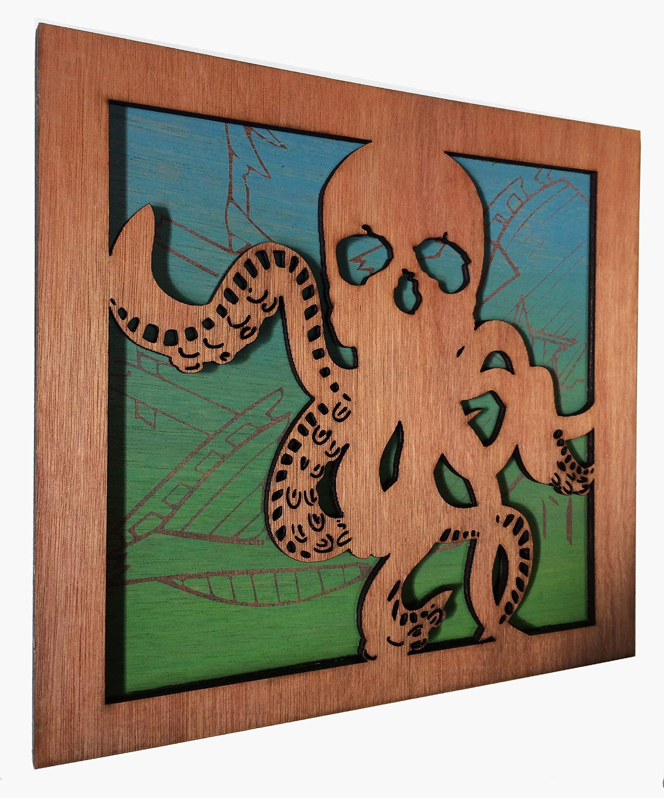 Skull Octopus Shipwreck Wall Art