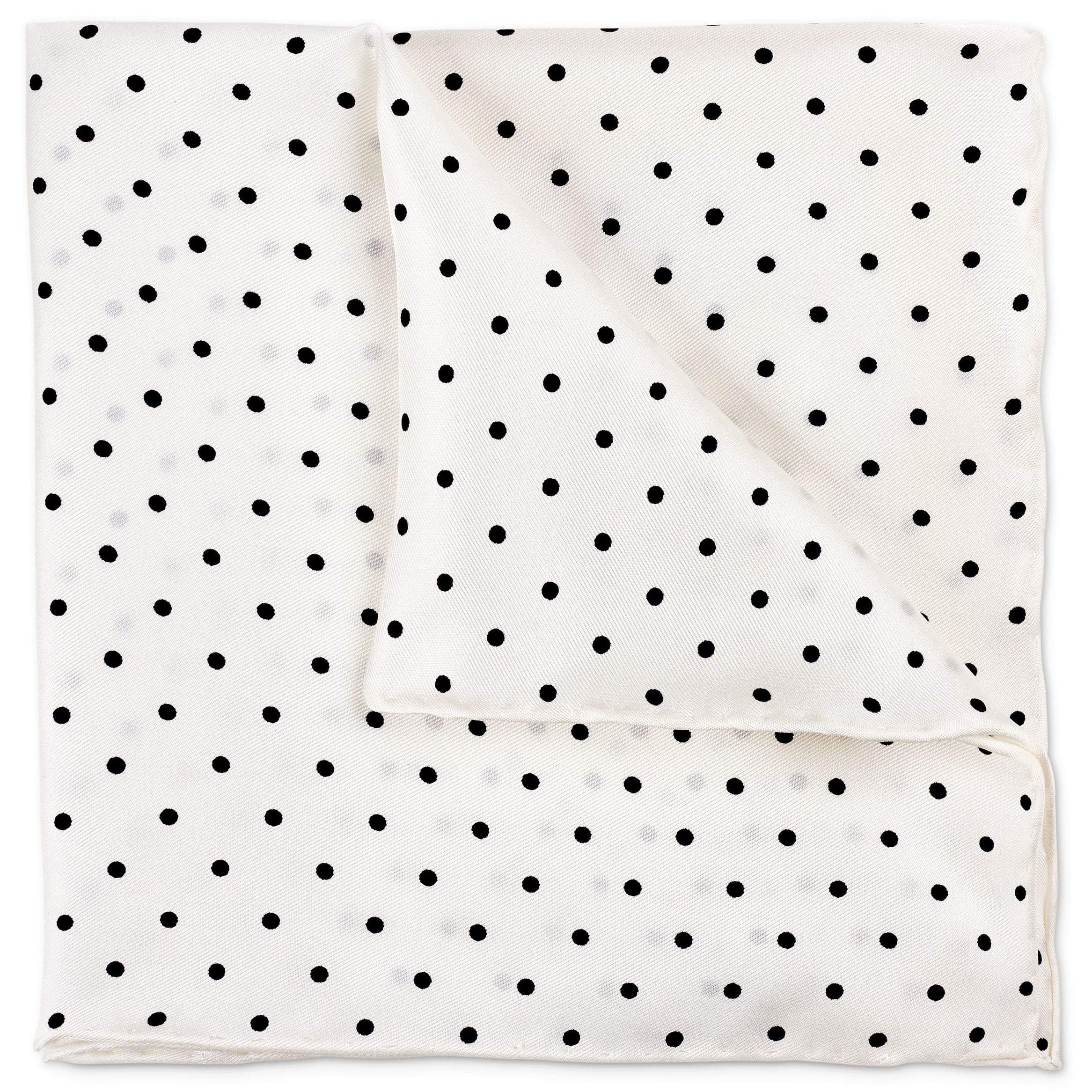 100% Silk Twill Solid White Pocket Square Gift Boxed by Puentes Denver (Various Colors)