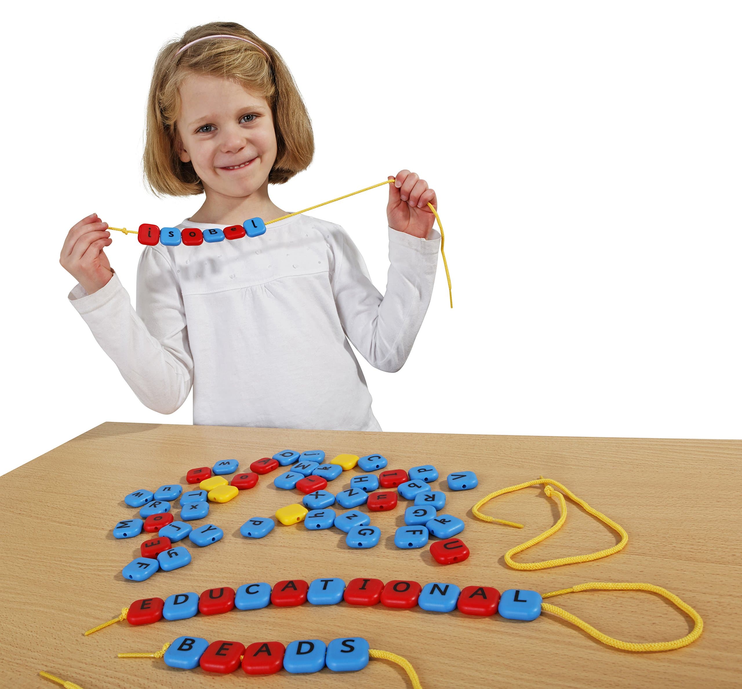 Educational AdvantageEA-6-2 Lacing Letter Bead, 66 Bead