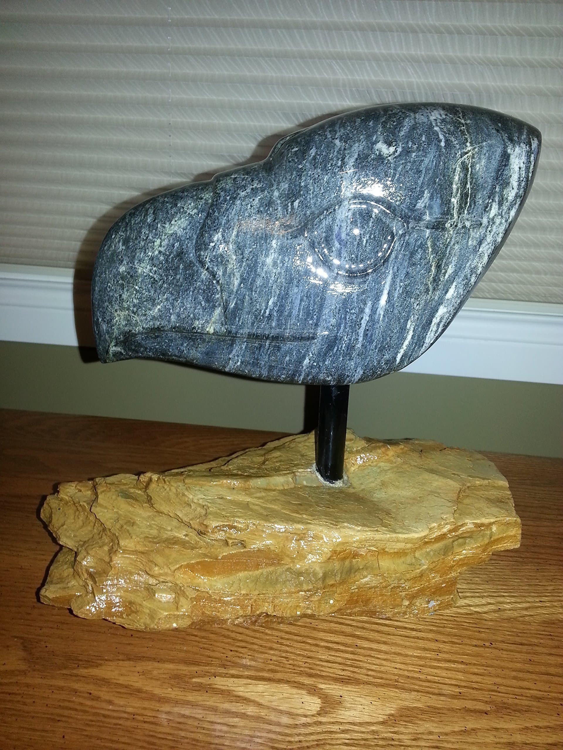 Mayan Eagle Head Sculpture