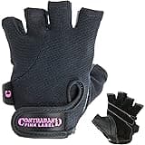 Contraband Pink Label 5057 Womens Basic Lifting Gloves (Pair) - Light-Medium Padded Durable Leather Palm Fingerless Classic Workout Gloves Designed & Sized for Women