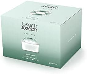 Joseph Joseph Nest Lock, 5 Piece Plastic Food Storage Container set with lids, Leak Proof, Airtight, Space Saving, Kitchen Storage - Sage Green