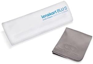 Lenskart Blu | Zero Power Bluecut & Antiglare Computer Eyeglasses | Grey Full Rim Rectangle | For Men & Women | Medium | LB E13527