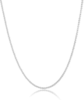 Waitsoul 925 Sterling Silver Rope Chain Lobster Clasp 2.5mm Silver Chain for Men Women Silver Necklace Chain 16-30 Inches